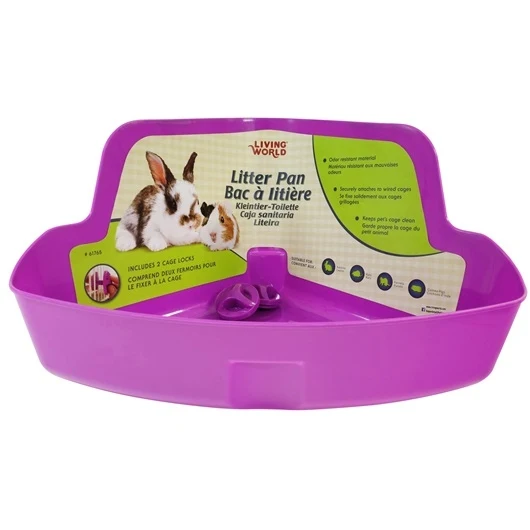 Living World Corner Litter Pan - 42.5 x 29.2 x 20.3 cm (16.7 x 11.5 x 8)