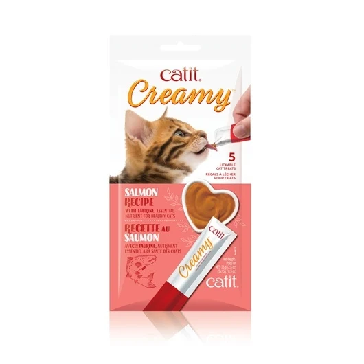 Catit Creamy Lickable Cat Treat - Salmon Flavour