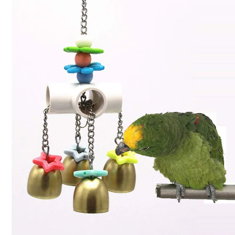 Wontee - Jouet Cloche pour Oiseaux au Son Doux | Perruche Ondulée, Calopsitte, Conure, Gris d'Afrique, Inséparable