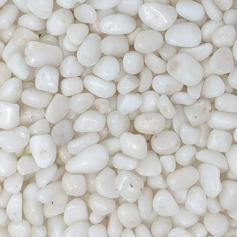 Midwest Hearth Galets Blancs Polis 3-8 Pouces - Gravier Décoratif (Sac de 2 lb)