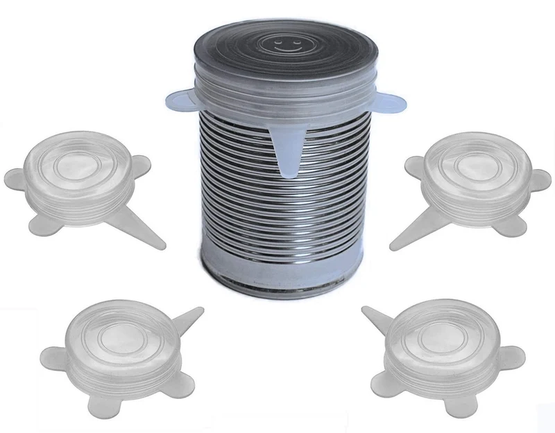 Spoiled Pet – Couvercles en silicone extensibles pour conserves (4 pièces) – Fit universel petites conserves – Fraîcheur durable