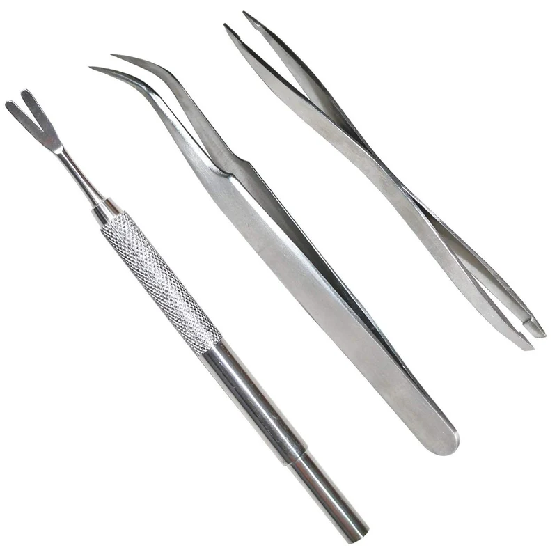 Acronde 3 Pack – Outil Retrait Tiques en Acier Inox pour Chats et Chiens