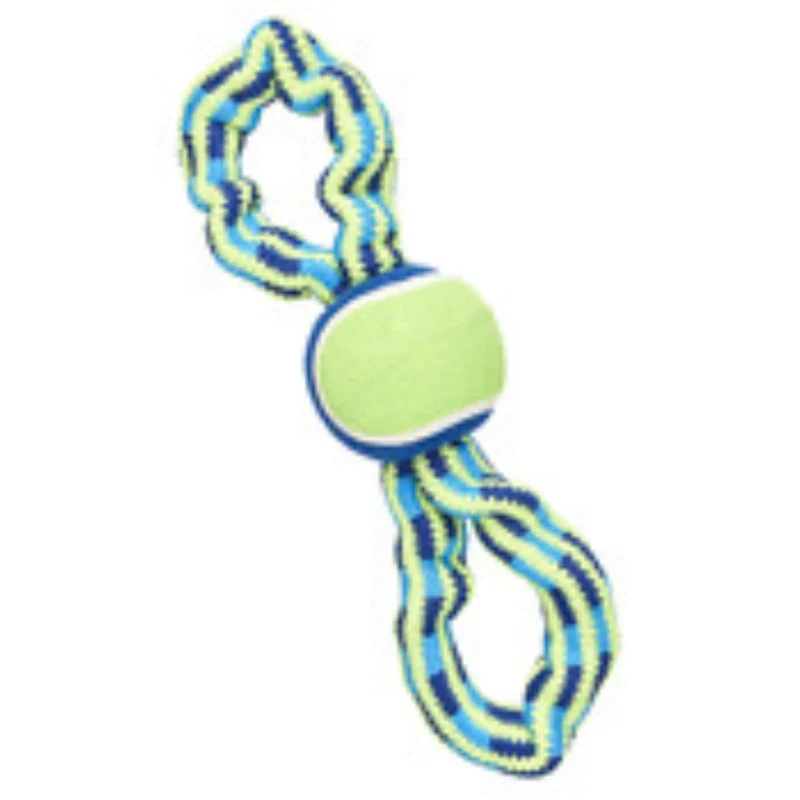 SPOT Jouet Corde Bungee Coloré pour Chien avec Couineur – Tir à la Corde et Ballon Tennis 13 po