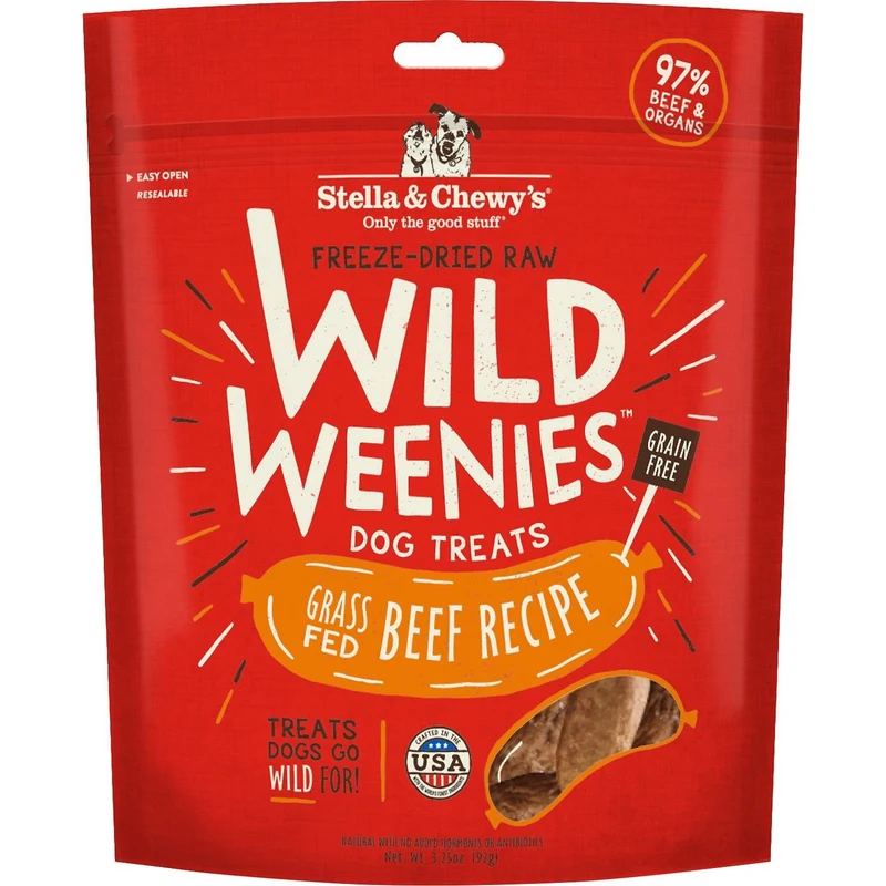 Stella & Chewy's Wild Weenies Dog Treats - Grass-Fed Beef Recipe (3.25oz)