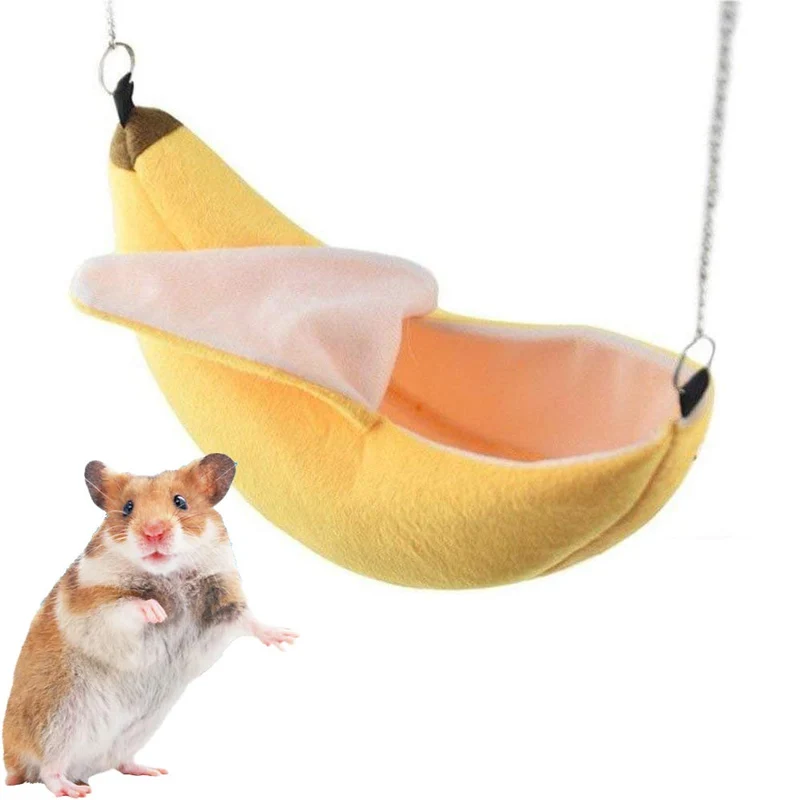 ISMARTEN Banana Bed House – Hamac et Nid Chaud pour Petits Animaux