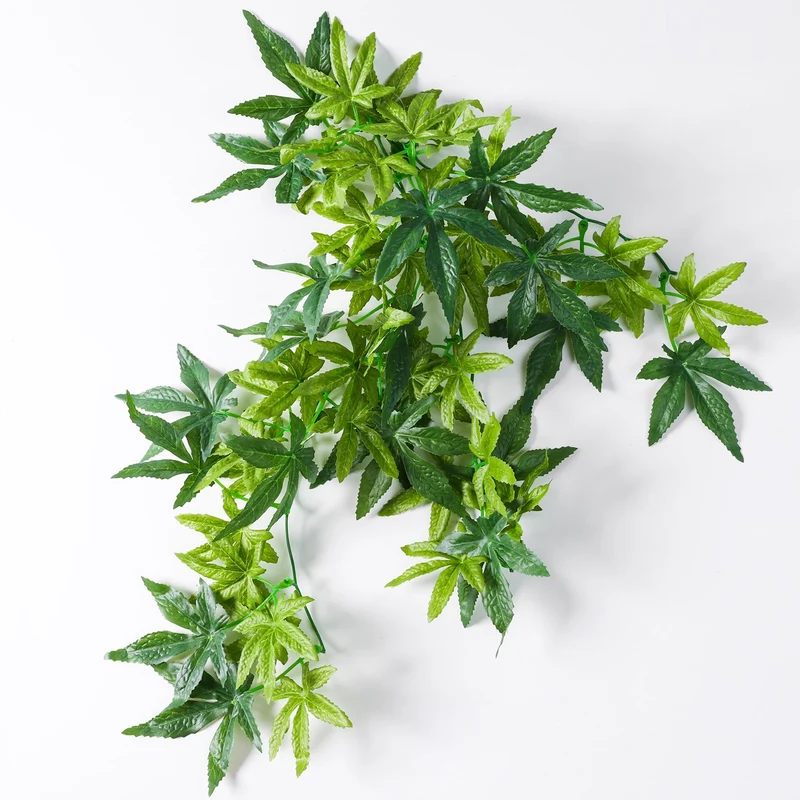 SLSON Plantes suspendues pour terrarium en soie – Ventouse, 12 pouces | Décoration reptile pour dragon barbu, lézards et geckos
