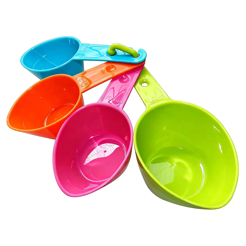 Rypet – Lot de 4 cuillères doseuses en plastique pour nourriture de chien, chat et oiseau (couleur aléatoire)