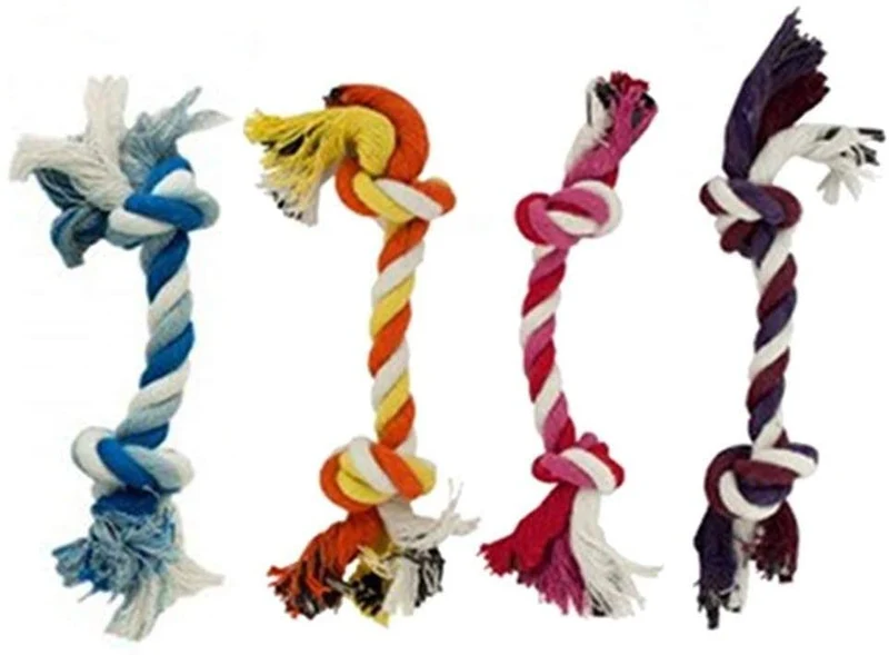 Knivel Jouets Corde pour Chiots – Pack de 4 Jouets en Corde Multicolores pour Petits Chiens