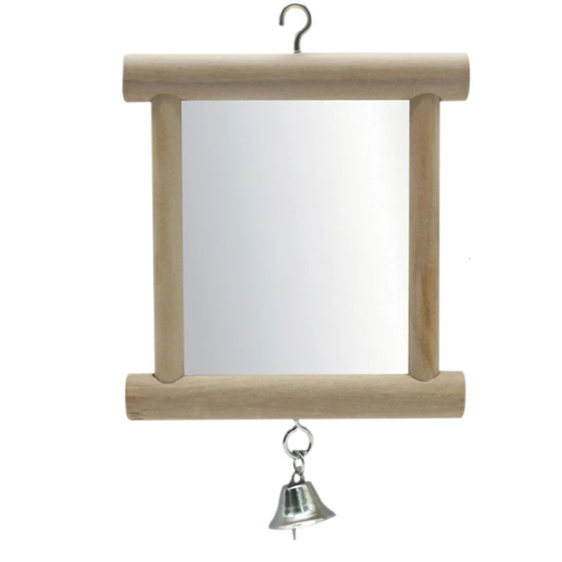 Hypeety Miroir pour Oiseau Interactif avec Cloche – Jouet Cage pour Perroquets et Psittaciformes