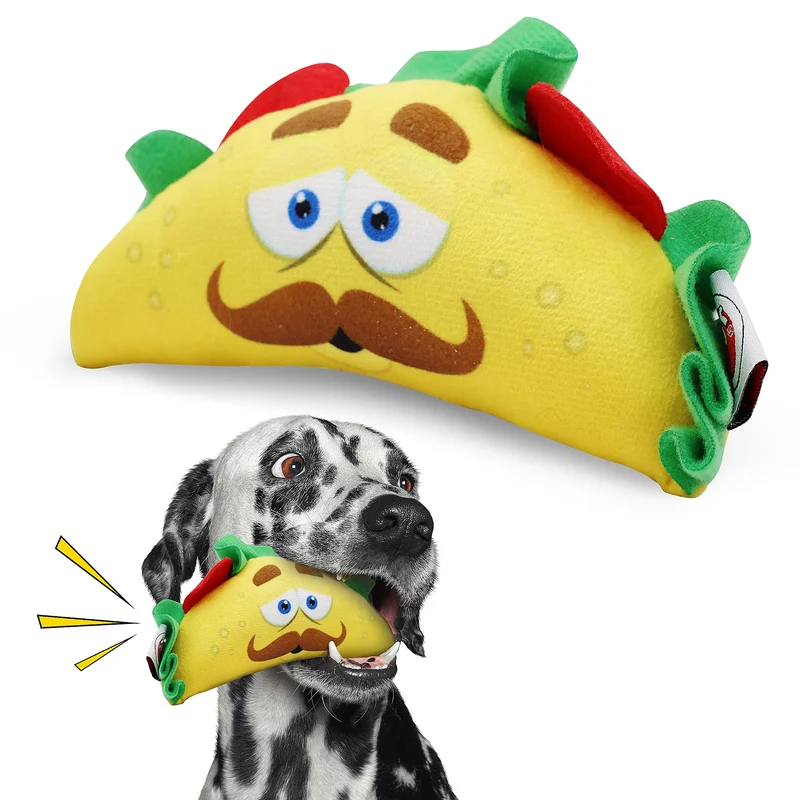 SPOT Taco Plaisir – Peluche pour Chiens avec Sifflet, Jouet Doux 6 Pouces