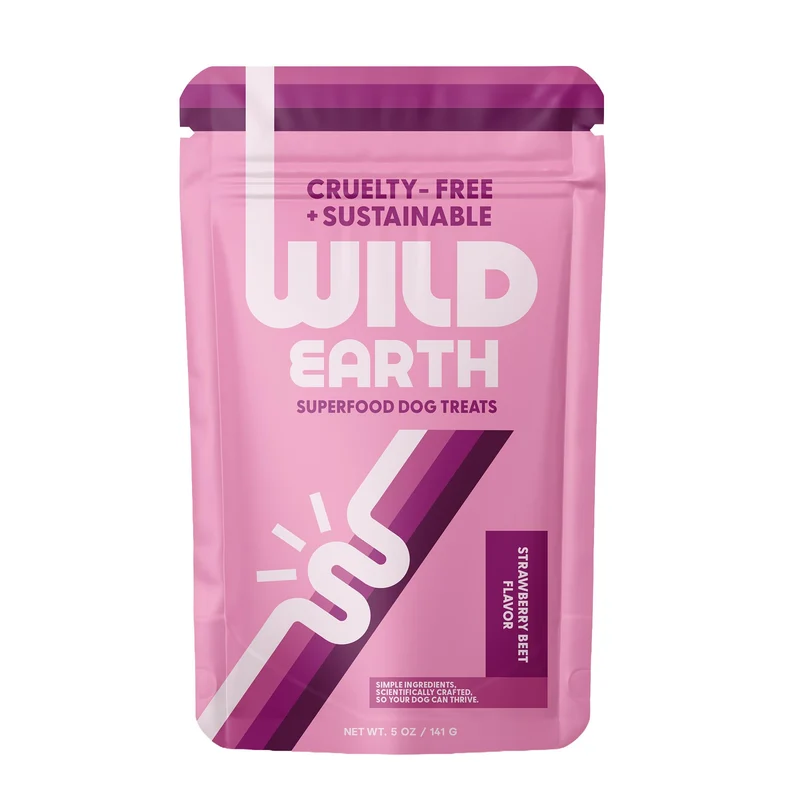 Wild Earth Friandises pour Chiens — Protéines Végétales, Oméga & Koji – Fraise & Betterave
