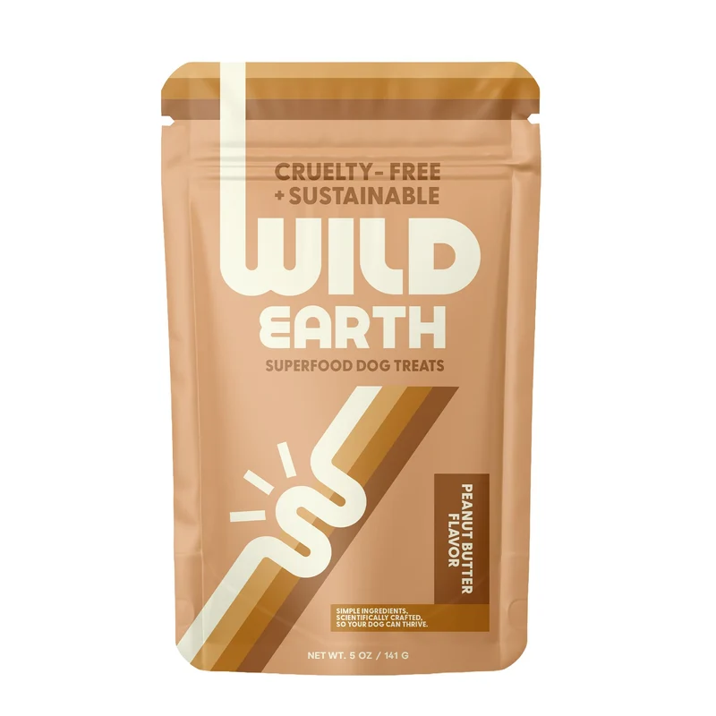 Wild Earth Friandises Végétales pour Chiens — Protéine Complète, Oméga, Koji, Prébiotiques, Sans Additifs, Saveur Beurre de Cacahuète