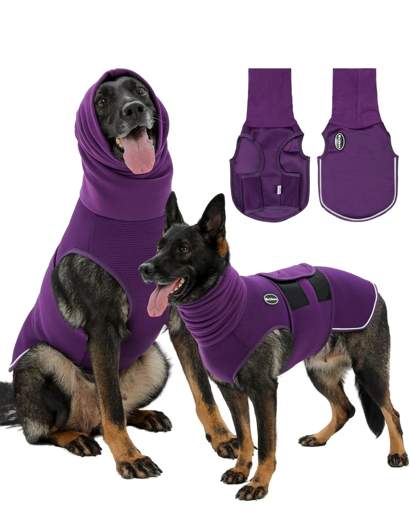 Meifsou Gilet Anti-Anxiété pour Chien avec Capuche – Confort Doux