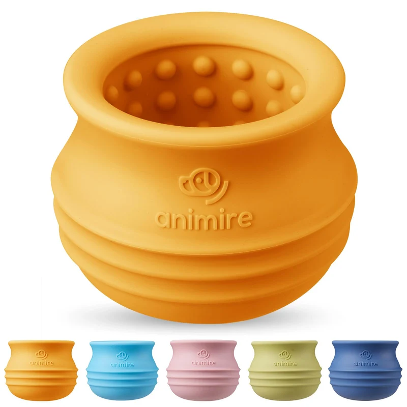 Animire – Jouet distributeur de friandises interactif pour chien (Orange, M)
