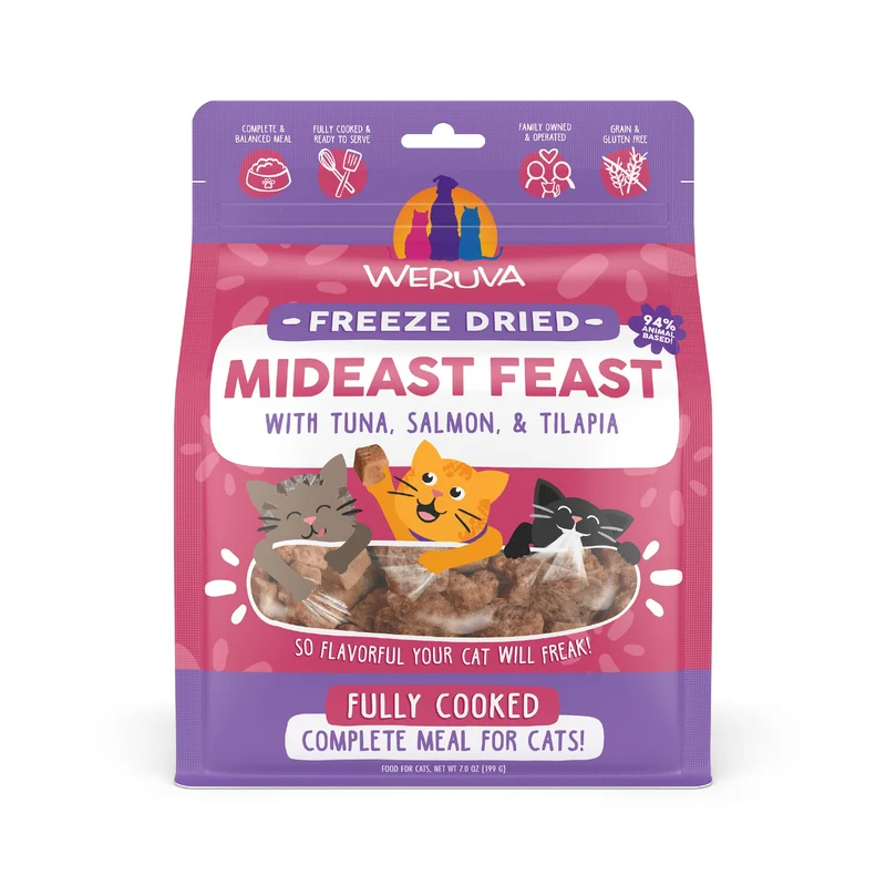 Weruva Cat Freeze Dried – Festin du Moyen-Orient avec Tilapia, sachet 7 oz