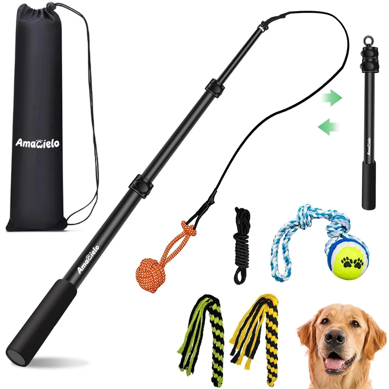 AmaCielo Pôle d’Animation pour Chiens – Jouet Interactif Durable et Portable