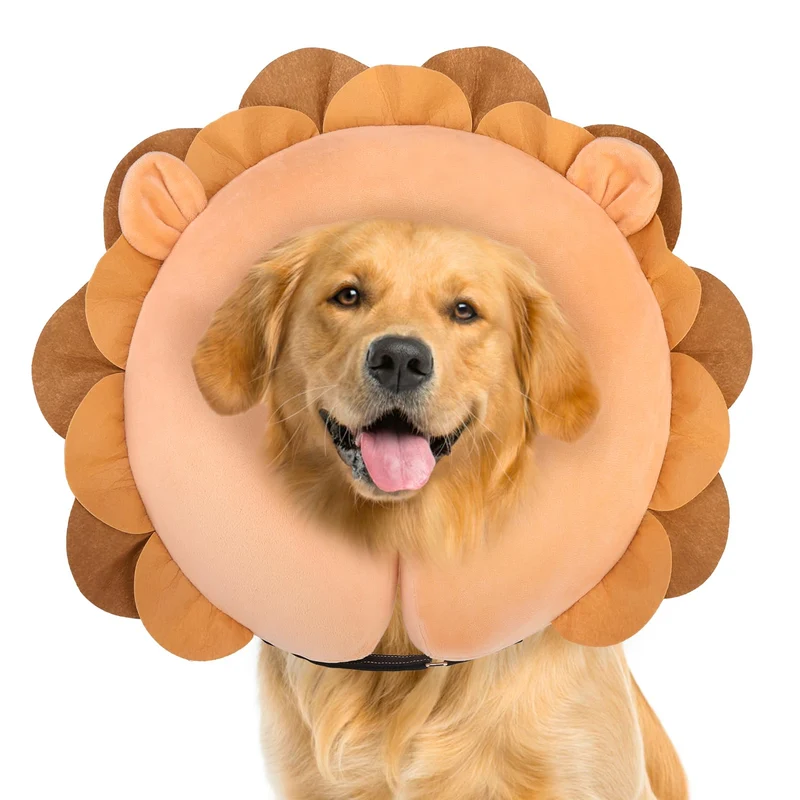 BEAUTYZOO Collier gonflable en forme de beignet XL — Alternative douce après chirurgie pour chiens et chats