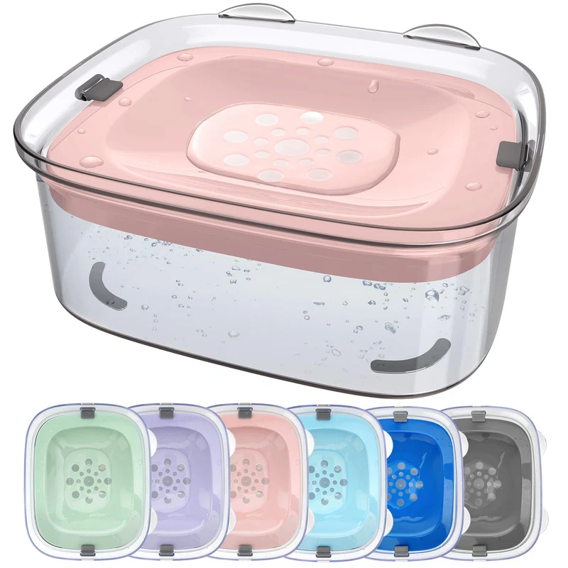 AONKEY gamelle d’eau chien 3L – anti-déversement, disque flottant, sans éclaboussures, rose