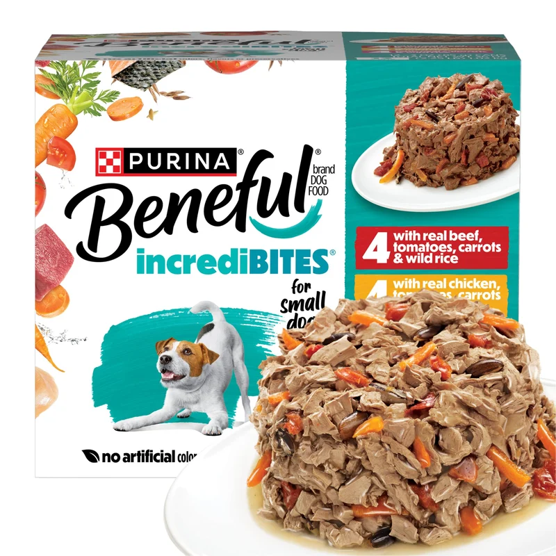 Purina Beneful Petite Race – Variété IncrediBites Humide pour Chiens Petits (2 packs de 12) boîtes de 3 oz