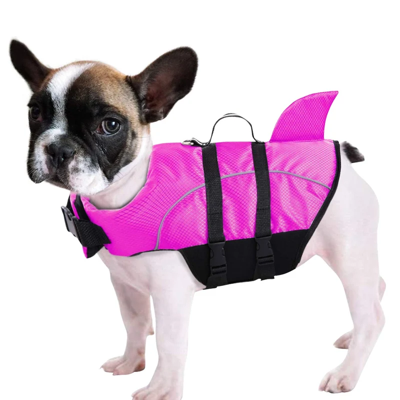 Queenmore Gilet de sauvetage pour chien Shark – Rose Rouge XS, haute flottabilité