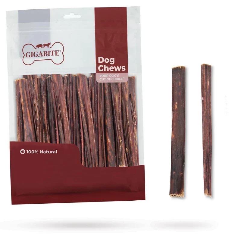 Best Pet Supplies - GigaBite Œsophage de Bœuf (6 po), Friandise Protéinée Sans Rawhide - Pack de 35