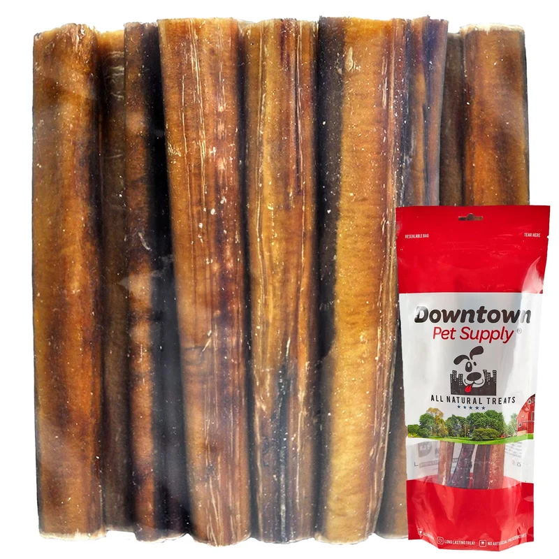 Downtown Pet Supply Jumbo Bully Sticks pour Chiens – Os naturels sans rawhide, longue durée (6 pouces, lot de 5)