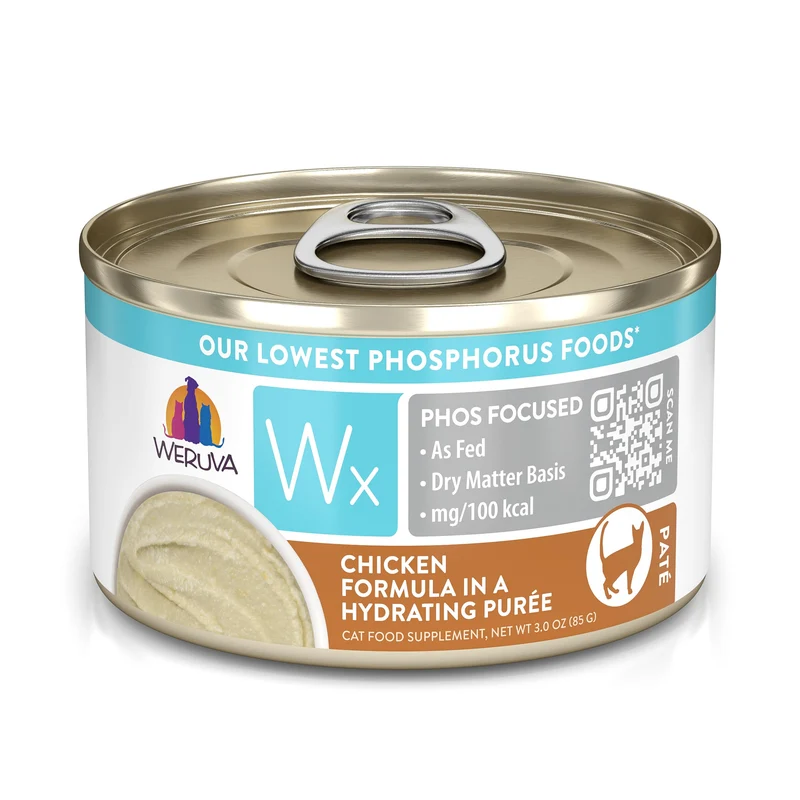 Weruva Wx Phos Focused — Aliments Humides pour Chat, Faible Phosphore, Lot de 12 boîtes 3 oz