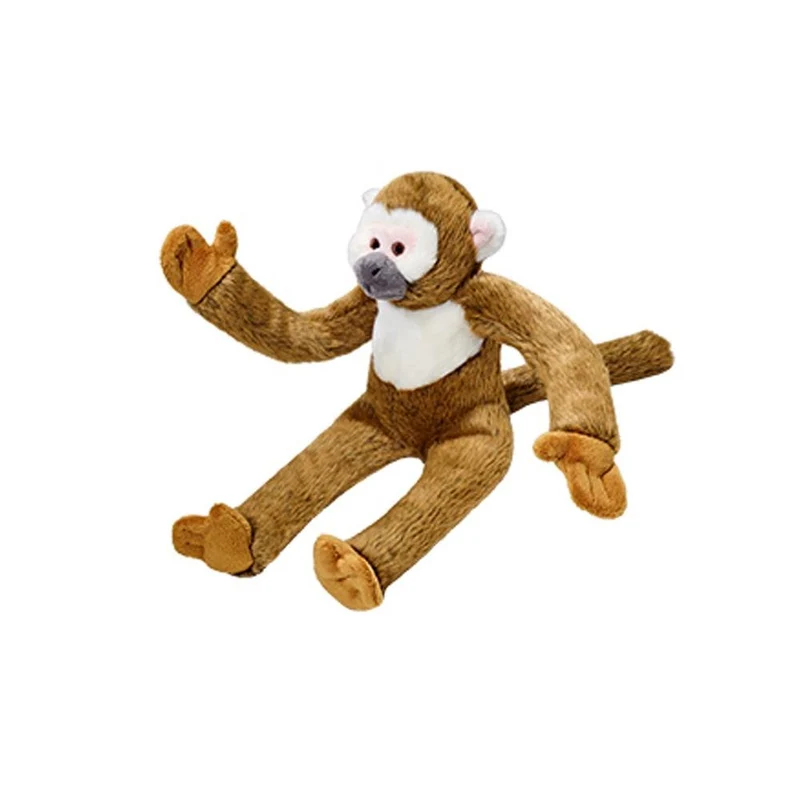 Fluff & Tuff Albert le singe écureuil – Grand jouet chien 15 pouces, ultra-doux et robuste