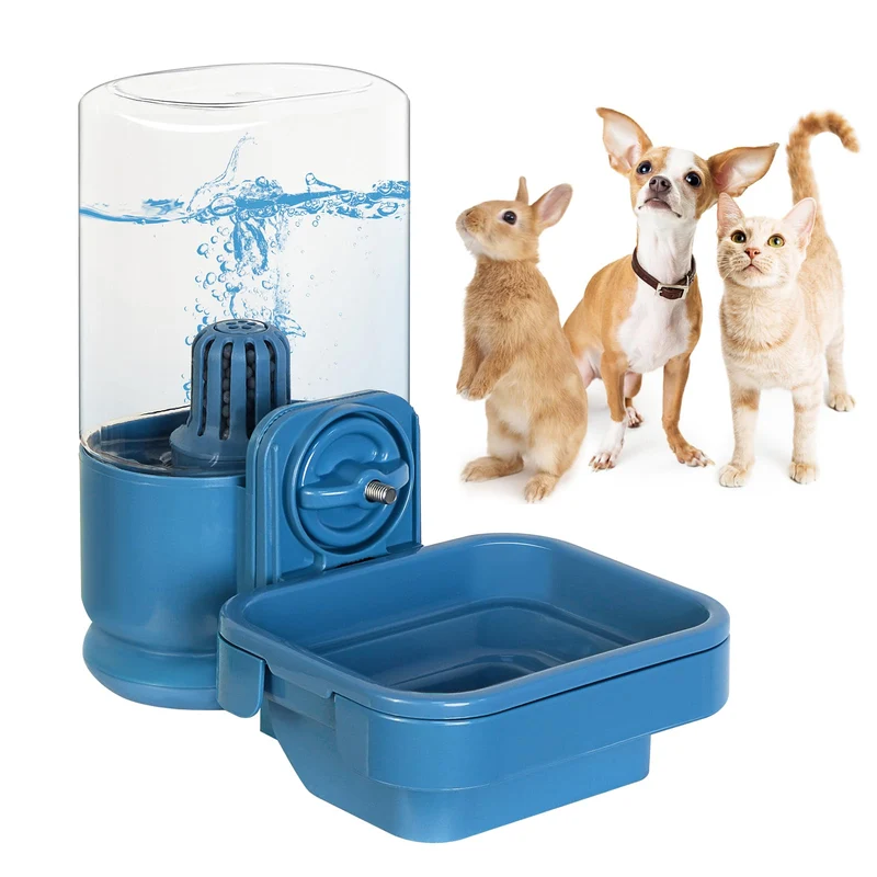 Vannon Gourde filtration d’eau pour petits animaux – 750 ml, sans BPA, anti-débordement, bleue