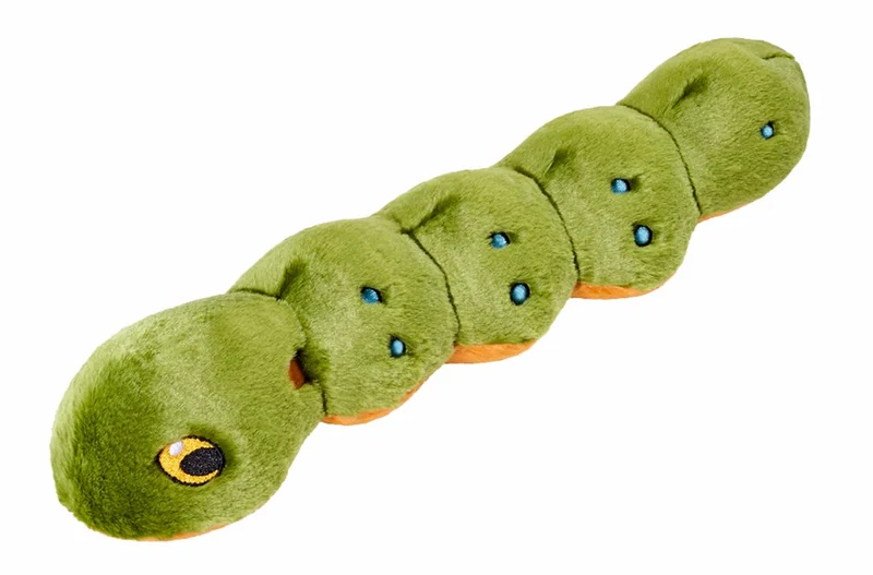 Fluff & Tuff Katie la Chenille – Jouet chien 18 pouces ultra-doux et sûr