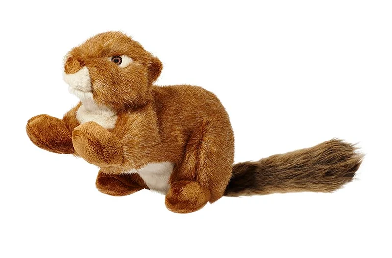 Fluff & Tuff Écureuil Rouge Sans Squeaker — Grande peluche 12 pouces pour chiens