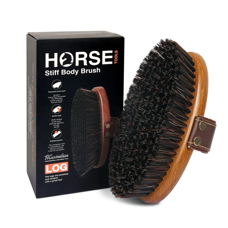 MAXIMILIAN – Brosse Équine Rigide Artisanale | Nettoyage efficace et brillance du pelage