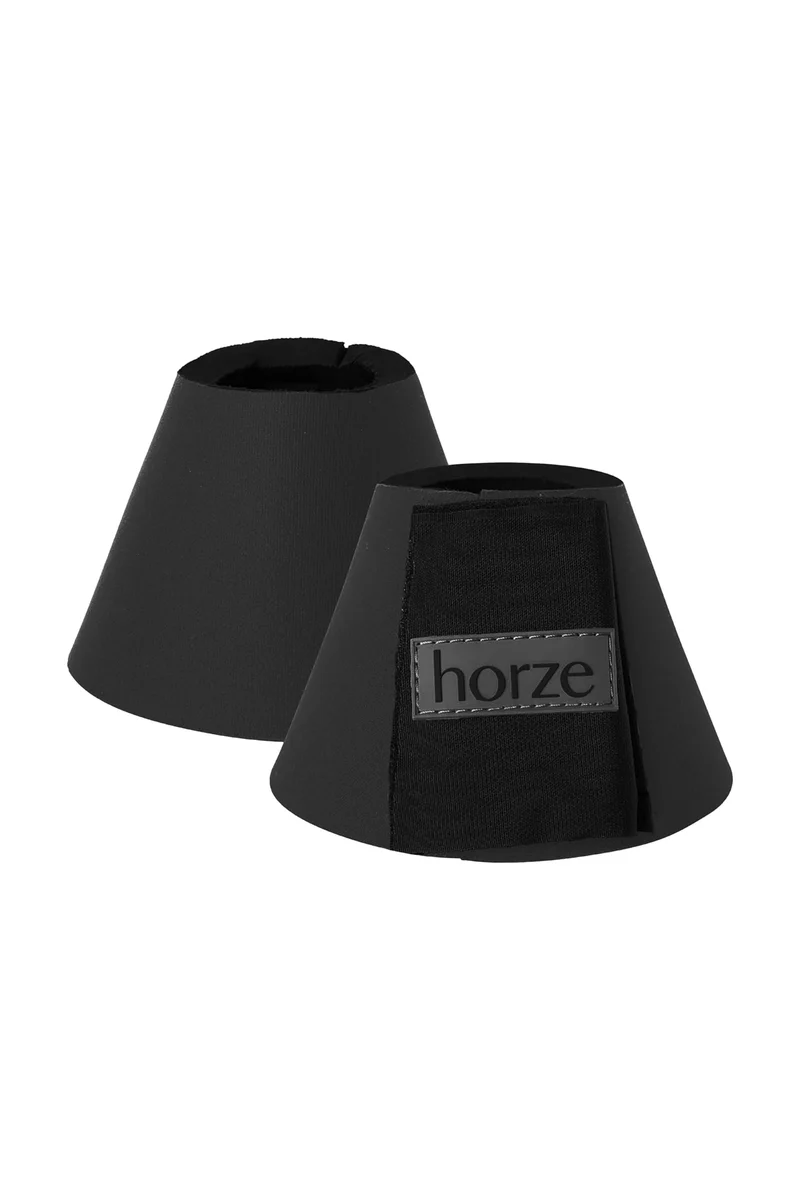 HORZE Pro Sabots Anti-Surpassement pour Chevaux — Néoprène, Paire, Noir, Taille L