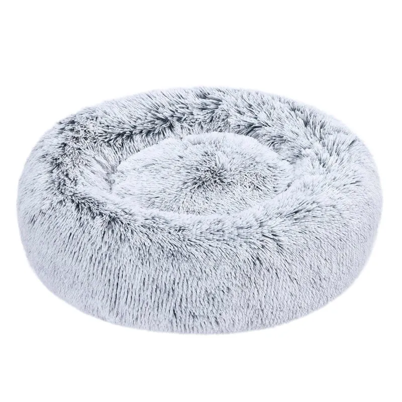 Amazon Basics Lit Donut Gris avec Housse Amovible et Fond Antidérapant — 23 x 23