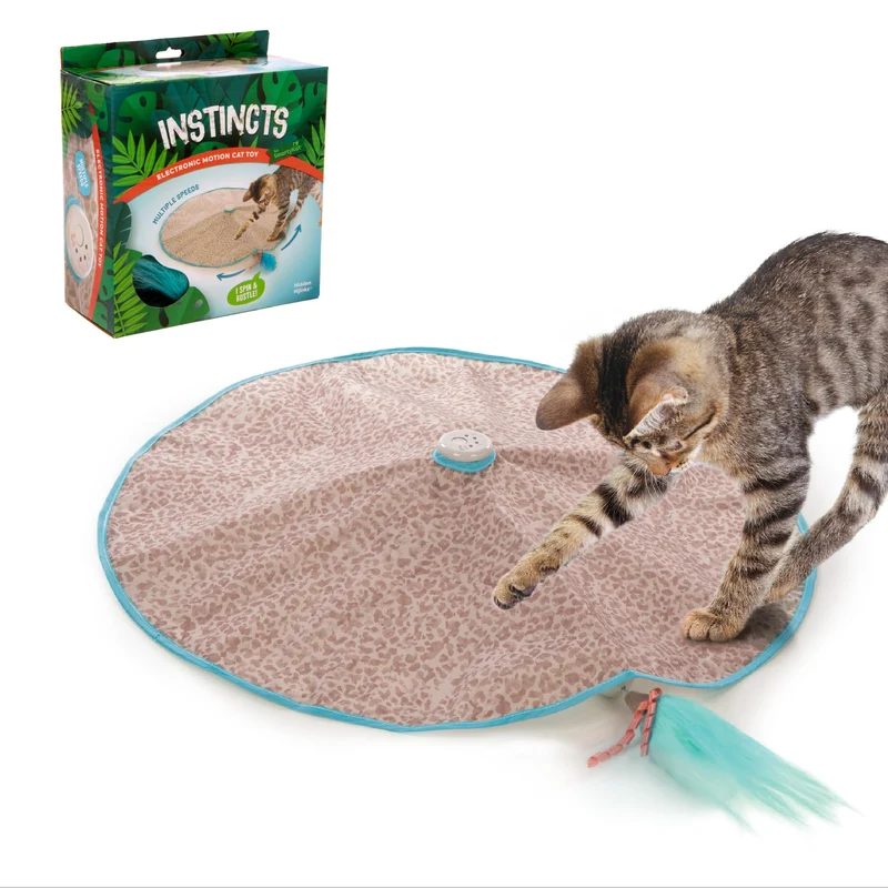 SmartyKat Jouet Caché Hijinks pour Chats d'Intérieur — Mouvement Électronique Interactif avec Baguette et Piles Incluses