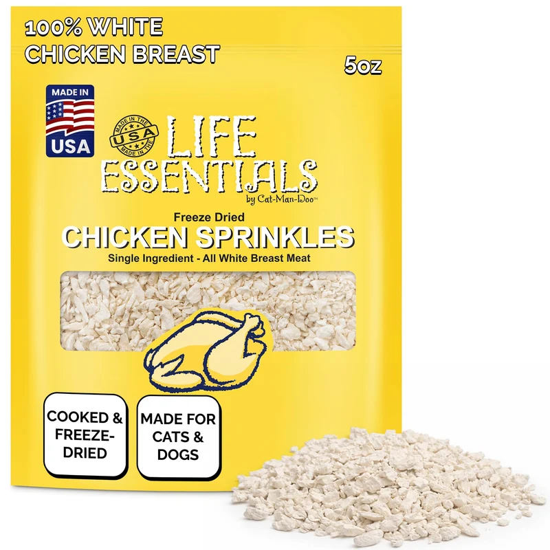 Life Essentials par Cat-Man-Doo – Friandises lyophilisées au poulet, 142 g, pour chiens et chats