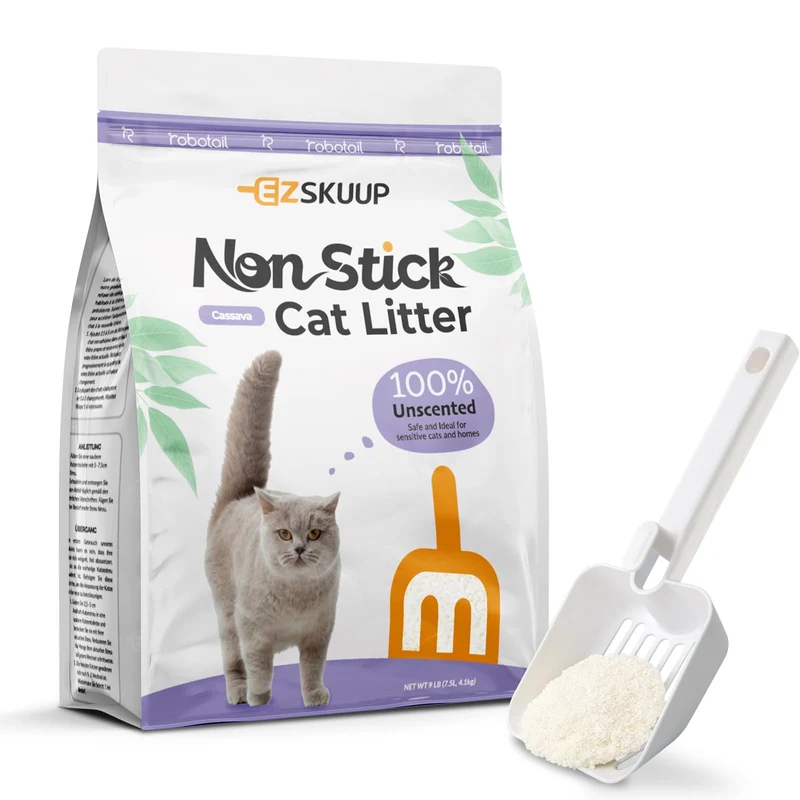 EZSKUUP Litière pour Chats Anti-Collage — Agglomération Rapide, Sans Poussière et Sans Parfum, 9 lb (7,5 L), 1 Paquet