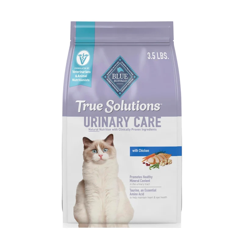Blue Buffalo True Solutions Urinary Care - Croquettes pour Chat Adulte au Poulet, 3,5 lb