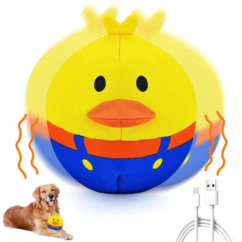 ZanLLW Jouet Chien Interactif – Réagit aux aboiements, nudges et pattes, rechargeable