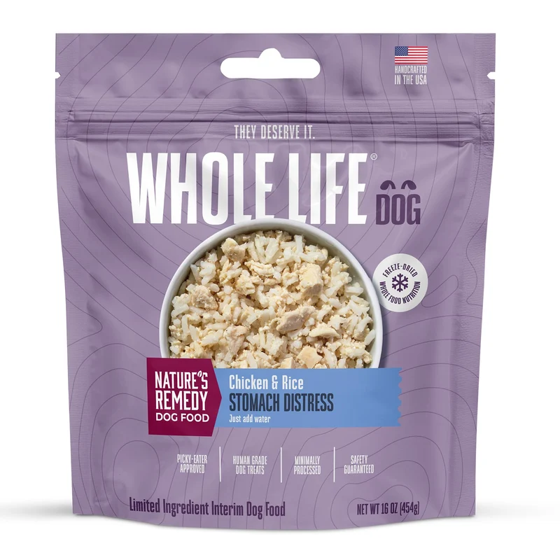 Régime Doux pour Chien Whole Life – Estomac Sensible, Poulet et Riz, Prêt en 5 Minutes