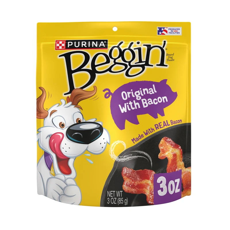 Purina Beggin' Strips – Friandises pour Chiens au Bacon et Viande Réelle (3 oz, Lot de 6)