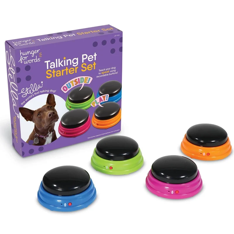 Starter Set Hunger For Words : Boutons Enregistrables pour Chien, Communication et Apprentissage
