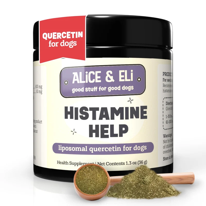 Alice & Eli Quercétine liposomale pour chiens – Bromélaïne et absorption maximale – Allergies saisonnières et environnementales – 30 jours (grands chiens)