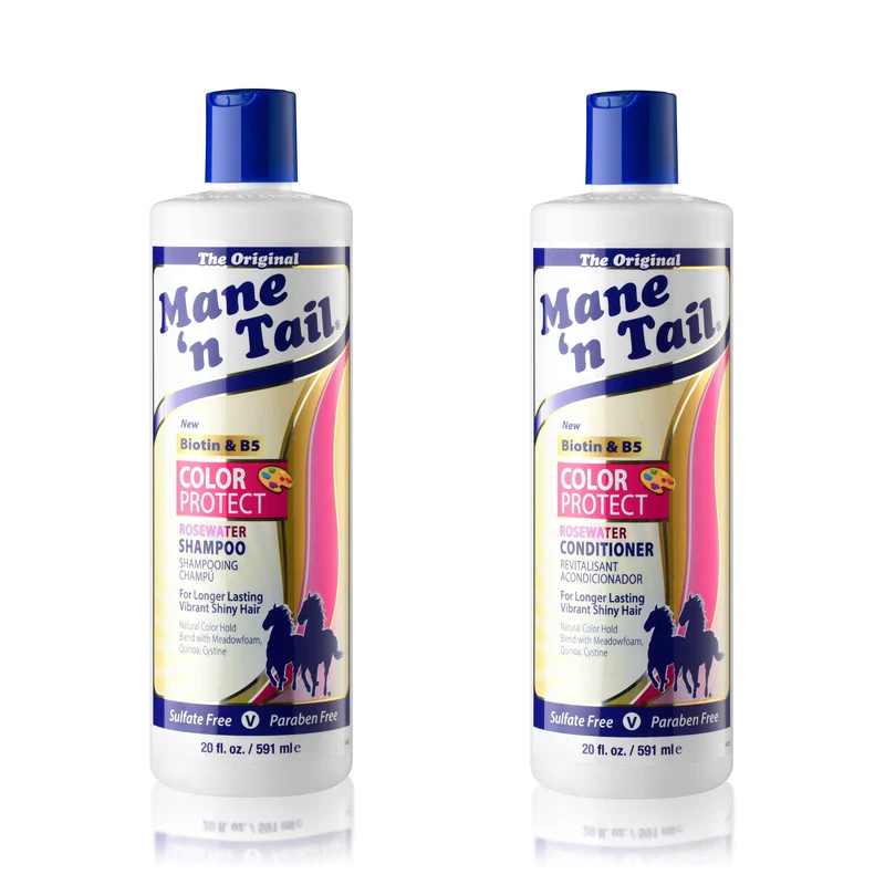 Mane 'n Tail Color Protect Shampoo & Conditioner (20 oz chacun) – Vegan, Sans Sulfates et Sans Parabènes