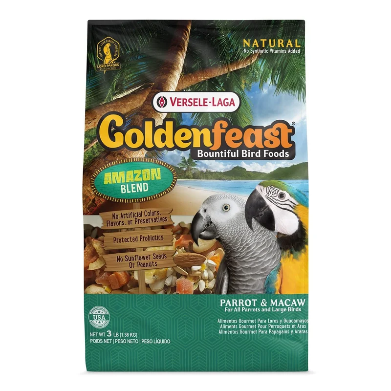 Versele-Laga VL Goldenfeast Amazon Blend – Mélange premium pour amazones, sac 3 lb