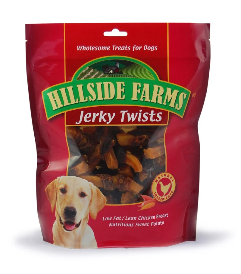 Friandises Hillside Farms – Poulet et Patate Douce, torsades de viande séchée pour chiens | 900 g