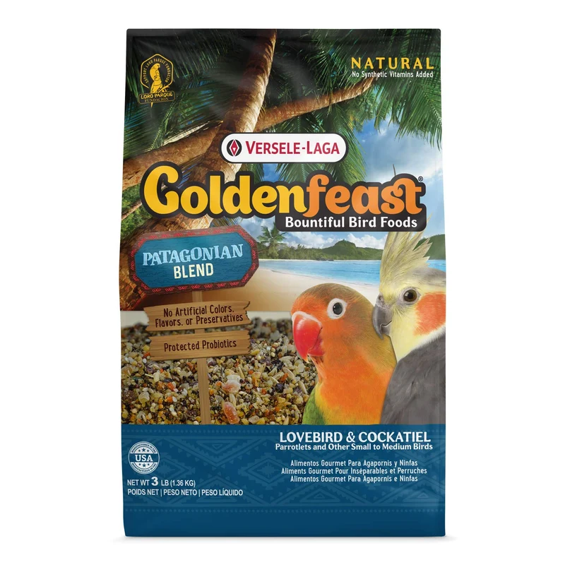 Goldenfeast VL Mélange Patagonien – Sac 3 lb pour inséparables et petits à moyens oiseaux