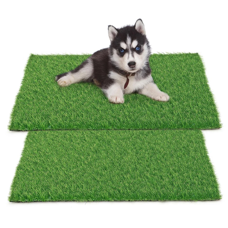 STARROAD-TIM Tapis Herbe Artificielle pour Chien – Lot de 2, 76 x 50 cm, Lavable avec Drainage
