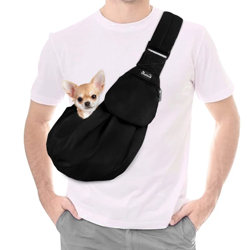 Lukovee Sling Porte-Chien – Sac Ergonomique Réglable en Coton Respirant