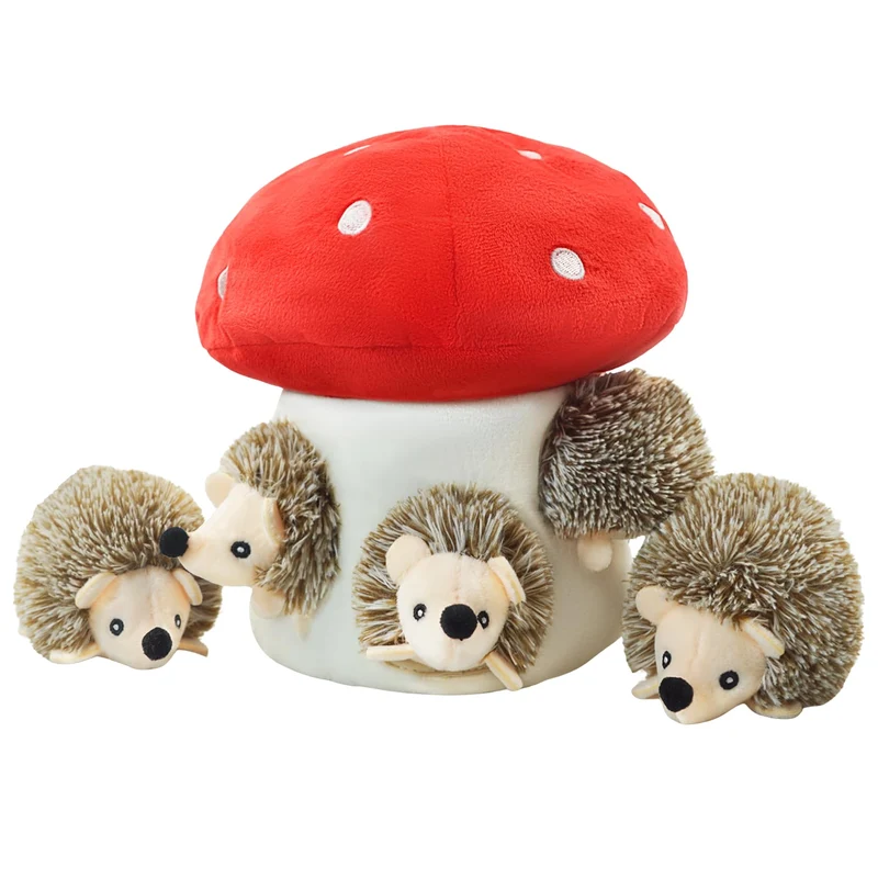 YOUBEMAGIC Jouets pour chien Cache-cache : Arbre-tronc et 5 peluches raton-laveur